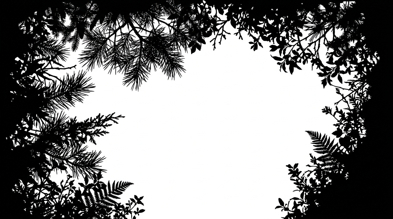 Foliage Silhouette Frame